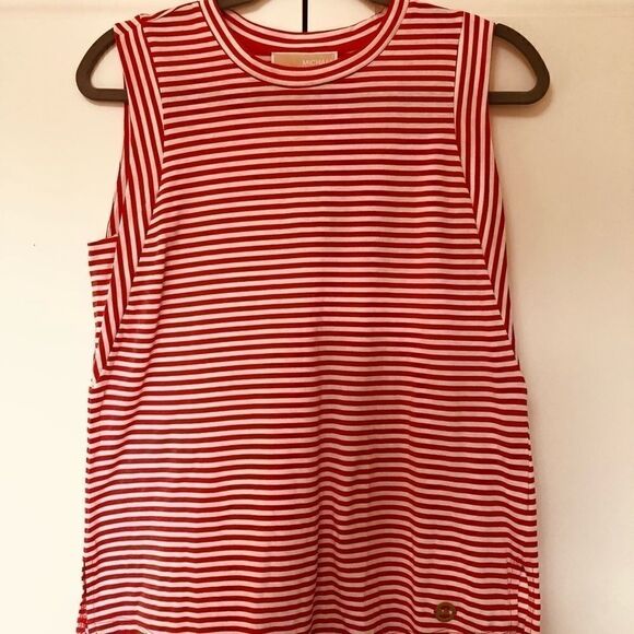 ‎NWT: Michael Kors Red & White Stripe Top - Picture 3 of 9